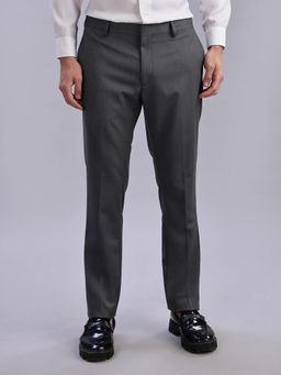 Tommy Hilfiger - Regular Fit Textured Mid Rise Trouser - Grey