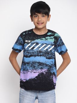 Lil Tomatoes - Boys Printed Cotton T-shirt Black