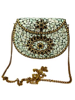 Maatir - Golden Gaze Mosaic Metal Clutch