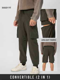 The Souled Store - Originals Convertible Olive Men Joggers