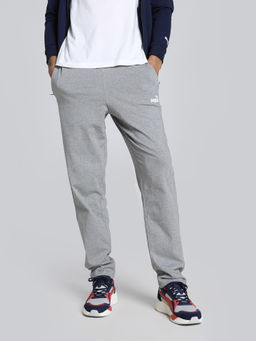Puma - Ess Zippered Jersey Op Men Grey Knitted Trackpant
