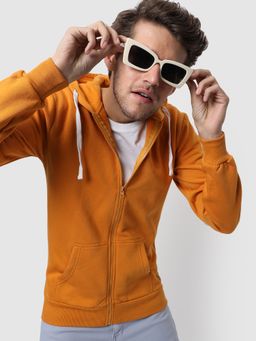 Campus Sutra - Stylish Solid Casual Hooded Sweatshirt