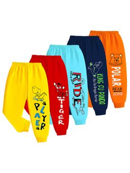Kuchipoo - Multi-Color Regular Fit Boys Joggers (Pack of 5)