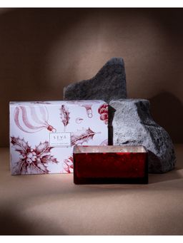 SEVA HOME - Ruby Jewel Candle In An Ornament Print Gift Box 40-Hour Burn Time