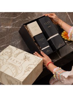 SEVA HOME - Celebration Box Grande Festive Gift Set with Candle, Diffuser & Room Spray