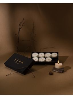 SEVA HOME - Aqua Tea Lights 5-6 Hour Burn Time Clean, Steady Burn