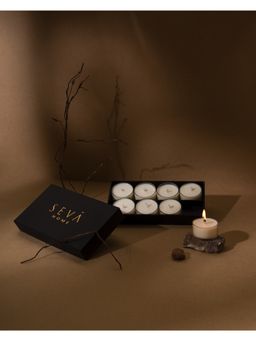 SEVA HOME - Citrine Tea Lights 5-6 Hour Burn Time Clean, Steady Burn