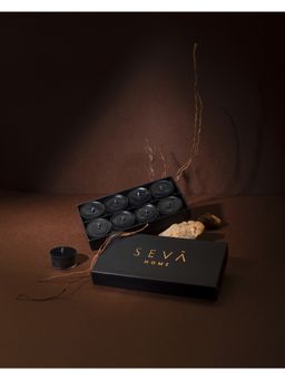 SEVA HOME - Noir Tea Lights 5-6 Hour Burn Time Clean, Steady Burn