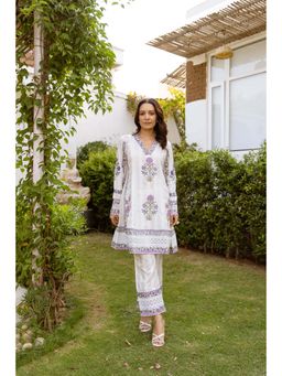 Hezal - Bagh Purple Twin Co-Ord (Set of 2)