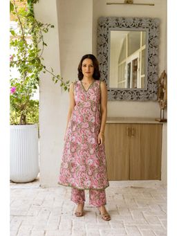 Hezal - Bagh Baby Pink Twin Co-Ord (Set of 2)