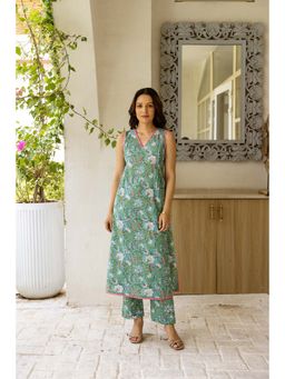 Hezal - Bagh Green Twin Co-Ord (Set of 2)