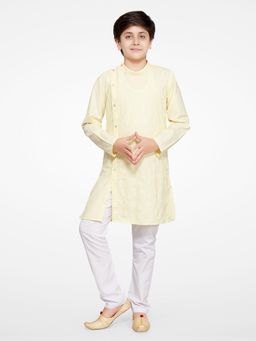 Jeetethnics - Boys Yellow Kurta Pyjama (Set of 2)