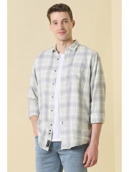 Allen Solly - Men Green Check Full Sleeves Casual Shirt