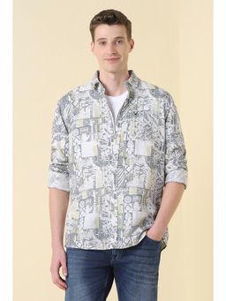Allen Solly - Men Multi-Colour Print Full Sleeves Casual Shirt