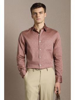 Louis Philippe - Men Brown Full Sleeves Formal Shirt