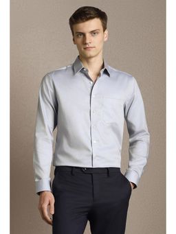 Louis Philippe - Men Grey Full Sleeves Formal Shirt