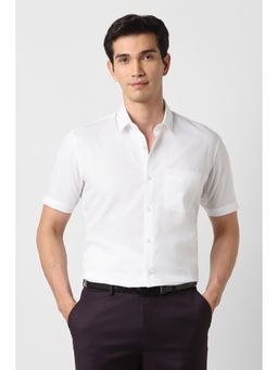 Peter England - Men White Regular Fit Half Sleeves Formal Shirt