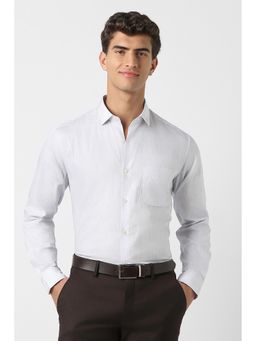 Peter England - Men White Regular Fit Full Sleeves Formal Shirt