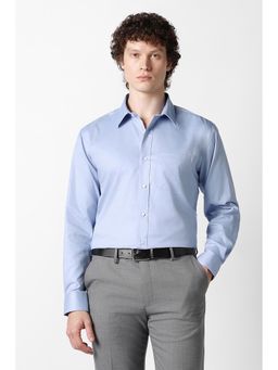 Van Heusen - Men Light Blue Solid Full Sleeves Formal Shirt