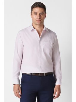 Van Heusen - Men Pink Stripe Full Sleeves Formal Shirt