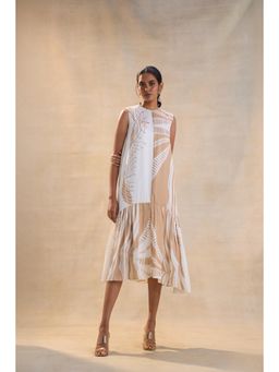 Vedika M - Beige Jellyfish Midi Dress