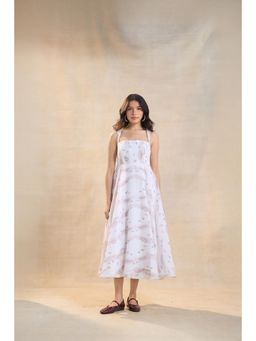 Vedika M - White Waterdrop Midi Dress