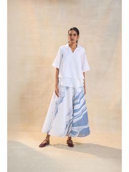 Vedika M - White Jelly Fish Skirt with Top (Set of 2)