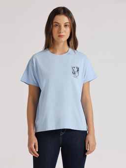 Pepe Jeans - Blue Graphic Print Short Sleeves T-Shirt
