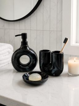 Mason Home - Swirl Bathroom Pack Black