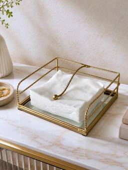Mason Home - Braided Gold Tissue Holder