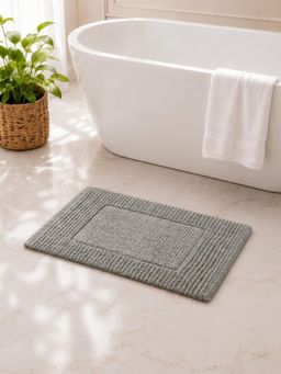 Mason Home - Mysa Anti Slip Woven Cotton Bath Mat - Grey