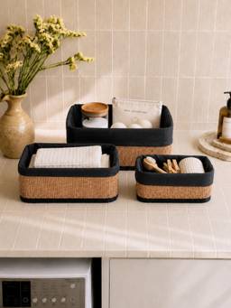 Mason Home - Miro Basket Black & Brown (Pack of 3)