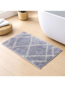 LUXEHOME INTERNATIONAL - Super Soft Non Slip Anti-Skid Absorbent Microfiber Bath Mat -Grey