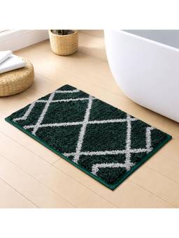 LUXEHOME INTERNATIONAL - Super Soft Non Slip Anti-Skid Absorbent Microfiber Bath Mat -Green