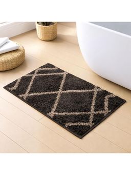 LUXEHOME INTERNATIONAL - Super Soft Non Slip Anti-Skid Absorbent Microfiber Bath Mat -Brown