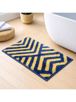 LUXEHOME INTERNATIONAL - Super Soft Non Slip Anti-Skid Absorbent Microfiber Bath Mat -Navy Blue