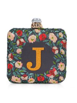 NR by Nidhi Rathi - Multi-Color Box Embellished Clutch with Detachable Chain