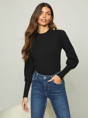 lipsy military tailored button blazer