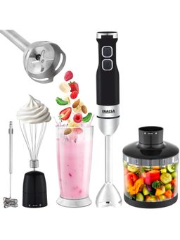 Inalsa - Robot Inox 1350 Blend N Froth Hand Blender Mixer Set