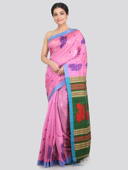 PinkLoom - Women's Cotton Silk Saree With Unstitched Blouse Piece