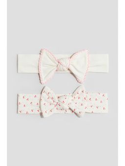 H&M - Girls Multi-Color 2-Pack Bow-Detail Hairbands