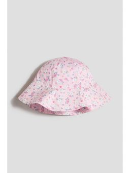 H&M - Girls Pink Printed Wide-Brim Sun Hat