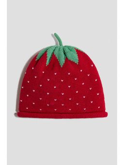 H&M - Girls Red Jacquard-Knit Beanie