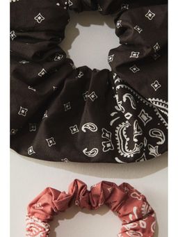 H&M - Women Multi-Color 2-Pack Cotton Scrunchies