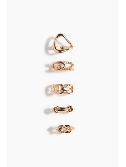 H&M - Women Gold 5-Pack Rings