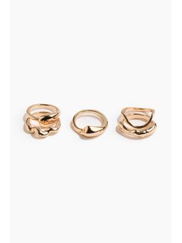 H&M - Women Gold 5-Pack Rings