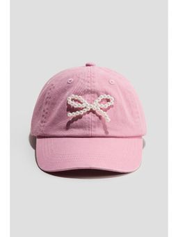 H&M - Girls Pink Bow-Detail Cotton Cap