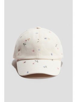 H&M - Girls White Bow-Detail Cotton Cap