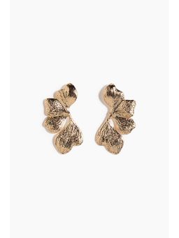 H&M - Women Gold Petal-Shaped Earrings