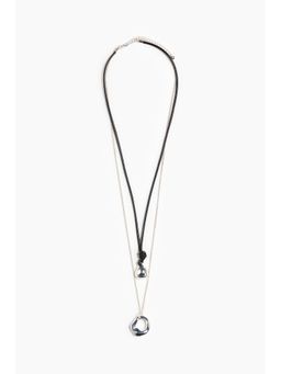 H&M - Women Silver Two-Strand Pendant Necklace